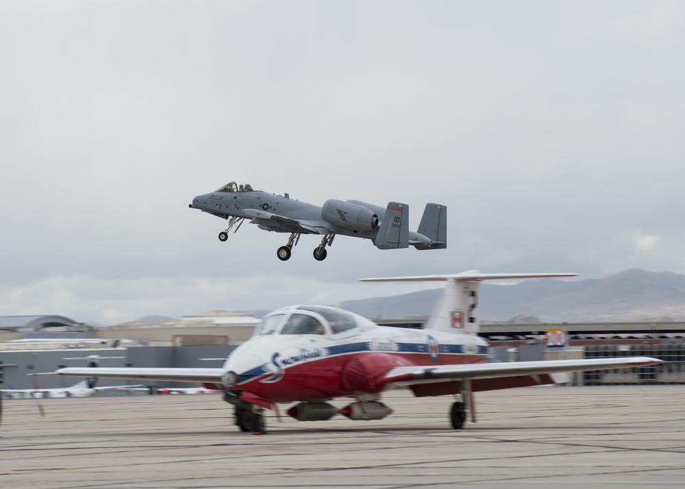 A-10 takes off from Gowen Field