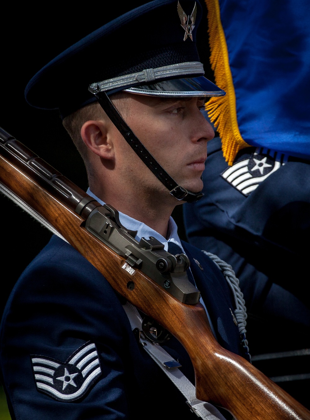 Keesler Honor Guard Marches in Veterans Parade