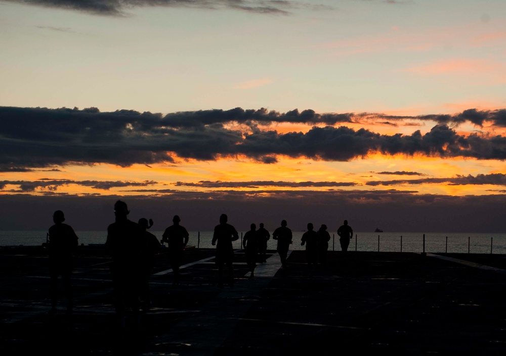 GHWB is the flagship of Carrier Strike Group (CSG) 2, which is comprised of the staff of CSG-2; GHWB; the nine squadrons and staff of Carrier Air Wing (CVW) 8; Destroyer Squadron (DESRON) 22 staff and guided-missile destroyers USS Laboon (DDG 58) and US..