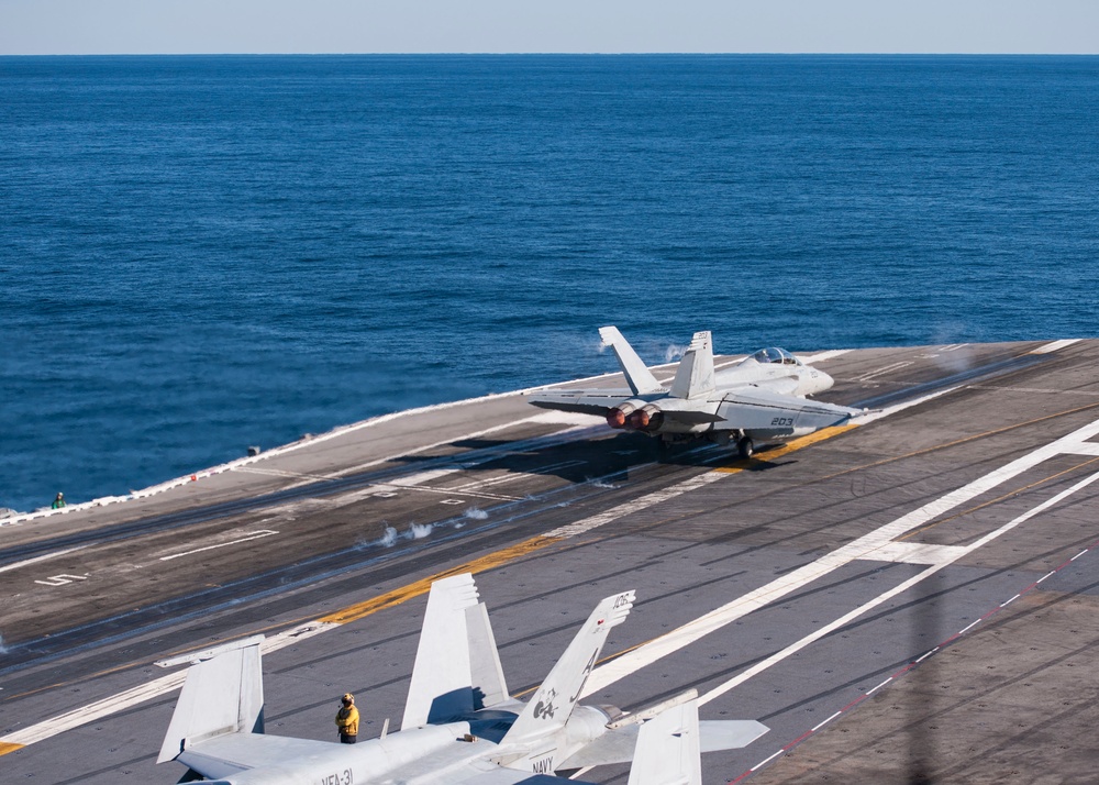 GHWB is the flagship of Carrier Strike Group (CSG) 2, which is comprised of the staff of CSG-2; GHWB; the nine squadrons and staff of Carrier Air Wing (CVW) 8; Destroyer Squadron (DESRON) 22 staff and guided-missile destroyers USS Laboon (DDG 58) and US..