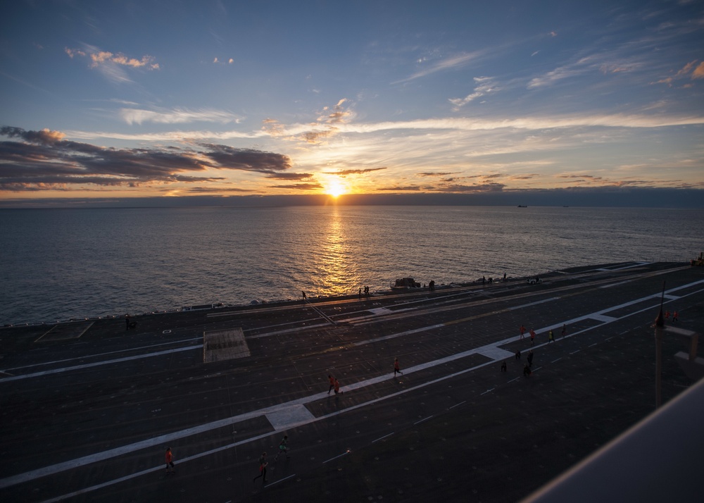 GHWB is the flagship of Carrier Strike Group (CSG) 2, which is comprised of the staff of CSG-2; GHWB; the nine squadrons and staff of Carrier Air Wing (CVW) 8; Destroyer Squadron (DESRON) 22 staff and guided-missile destroyers USS Laboon (DDG 58) and US..