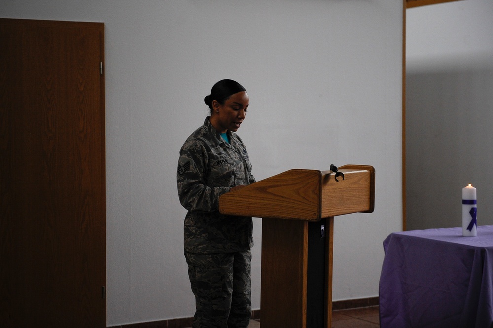 Ramstein lights a candle for Interpersonal Violence Awareness Candlelight Vigil