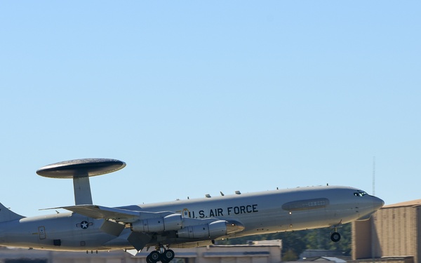 E-3 Sentry AWACS and E-8C Joint STARS working together