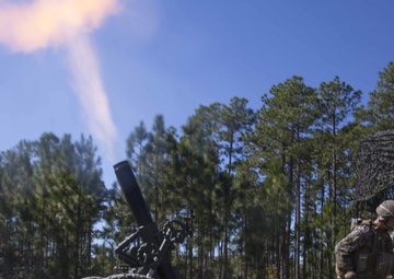 Fire from the sky: Marines fire mortars as part of Exercise Bold Alligator
