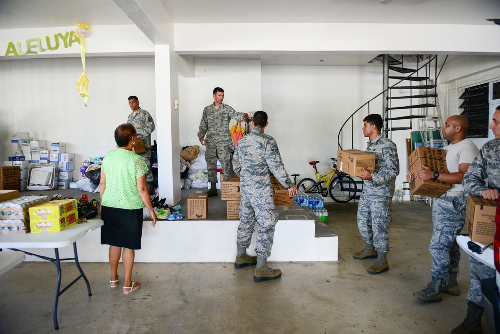 The Puerto Rico Air National Guard and Community Partners join forces to provide supplies