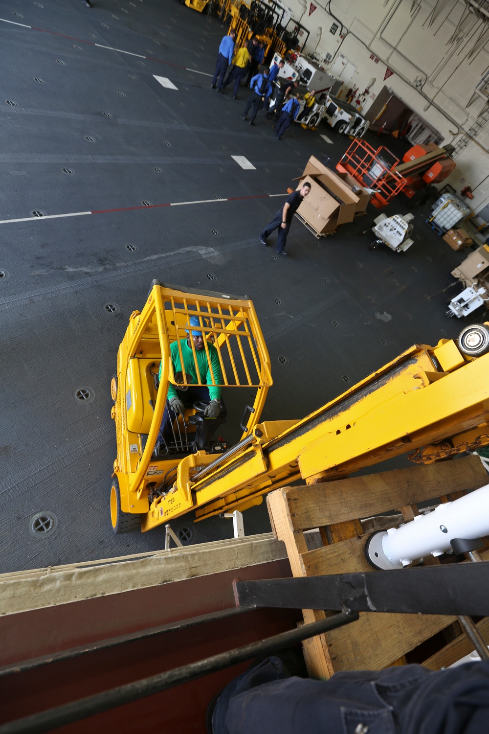 USS Lewis B. Puller Forklift Operations