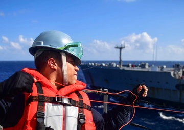 USS San Diego (LPD 22) Replenishment-at-Sea with USNS Leroy Grumman (T-AO 195)