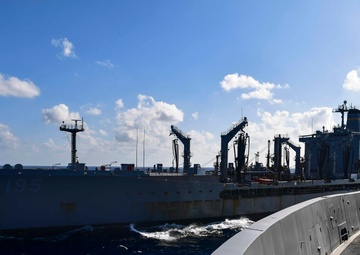 USS San Diego (LPD 22) Replenishment-at-Sea with USNS Leroy Grumman (T-AO 195)
