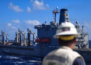 USS San Diego (LPD 22) Replenishment-at-Sea with USNS Leroy Grumman (T-AO 195)