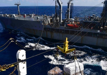 USS San Diego (LPD 22) Replenishment-at-Sea with USNS Leroy Grumman (T-AO 195)