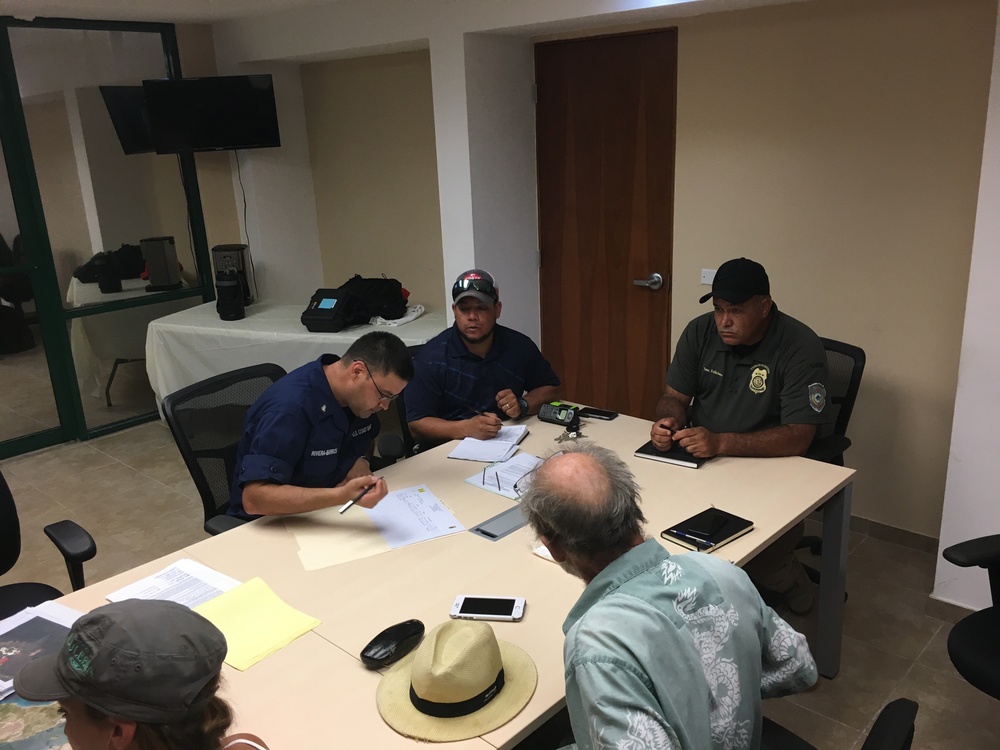 Maria ESF-10 PR Unified Command responders evaluate damaged vessels in Puerto Rico