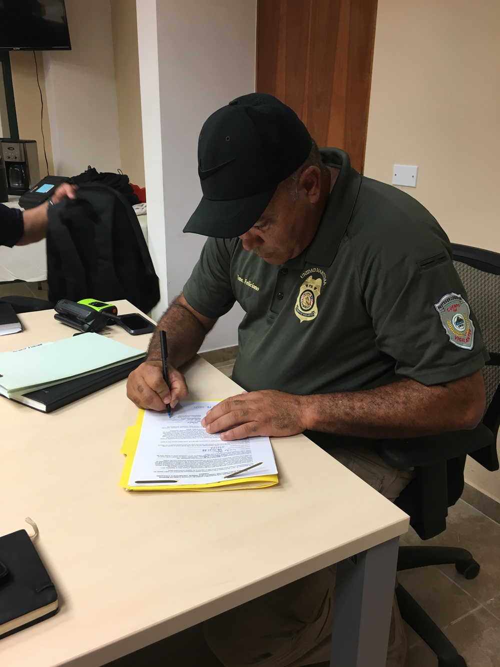 Maria ESF-10 PR Unified Command responders evaluate damaged vessels in Puerto Rico