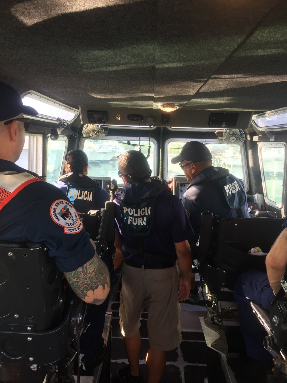 Maria ESF-10 PR Unified Command responders evaluate damaged vessels in Puerto Rico