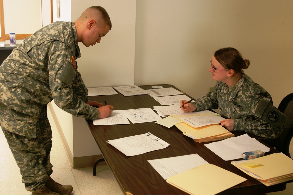 2015 Student Inprocessing with 13th, 100th at Fort McCoy