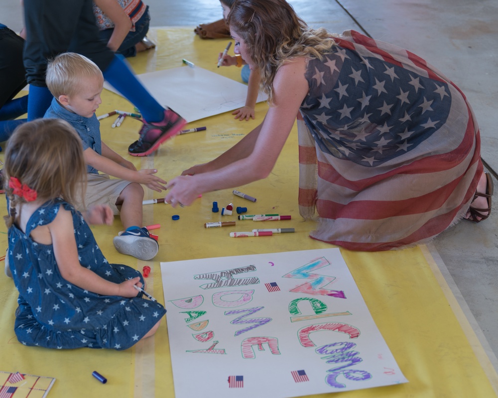 Citizen Reserve Airmen return from deployment to awaiting families at March Air Reserve Base