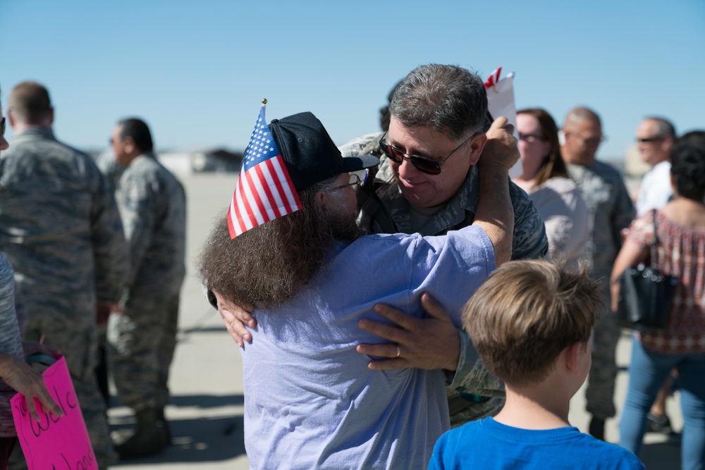 Citizen Reserve Airmen return from deployment to awaiting families at March Air Reserve Base