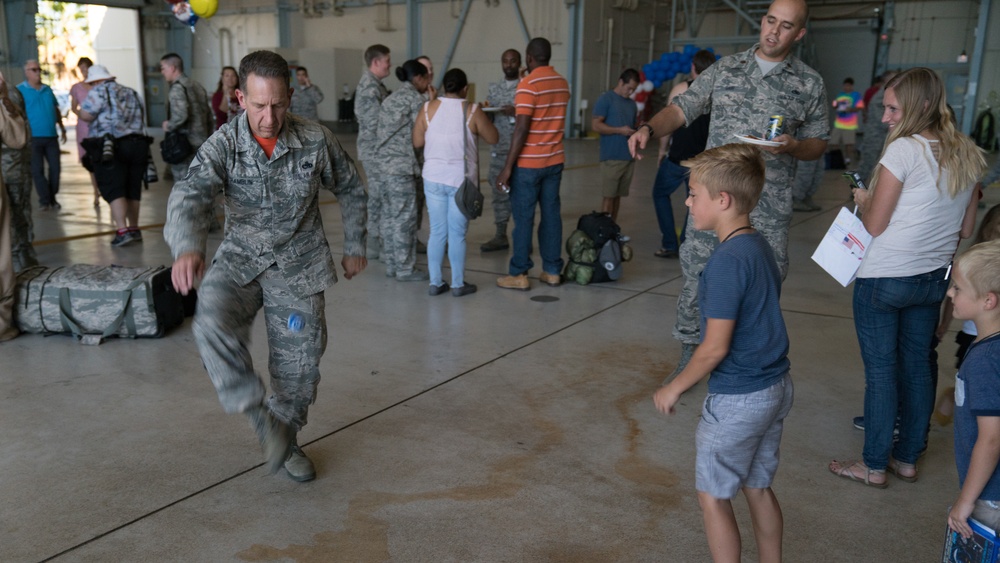 Citizen Reserve Airmen return from deployment to awaiting families at March Air Reserve Base