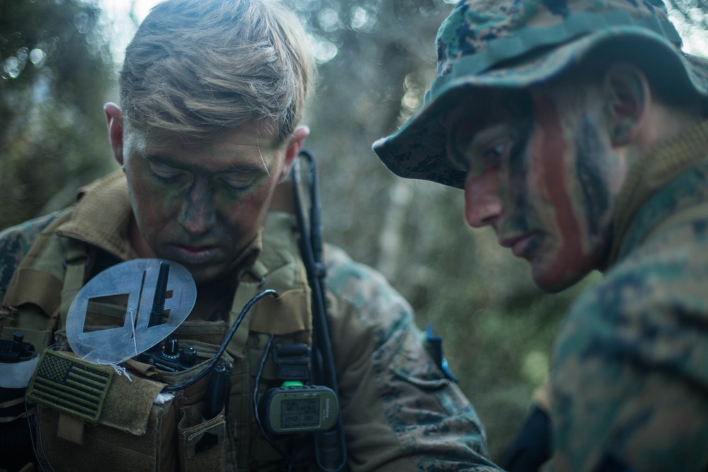 Marines Observe Blue Force during Southern Katipo 17