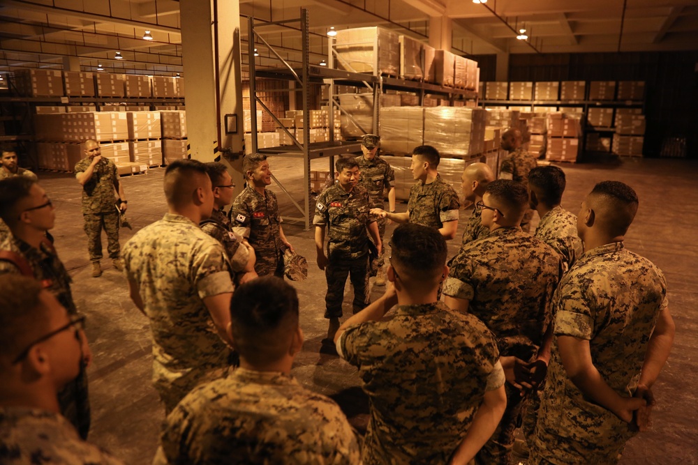 U.S. Marines host Republic of Korea Marine leaders during a 3d Marine Logistics Group command visit