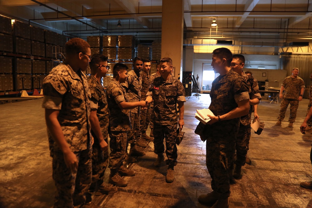 U.S. Marines host Republic of Korea Marine leaders during a 3d Marine Logistics Group command visit