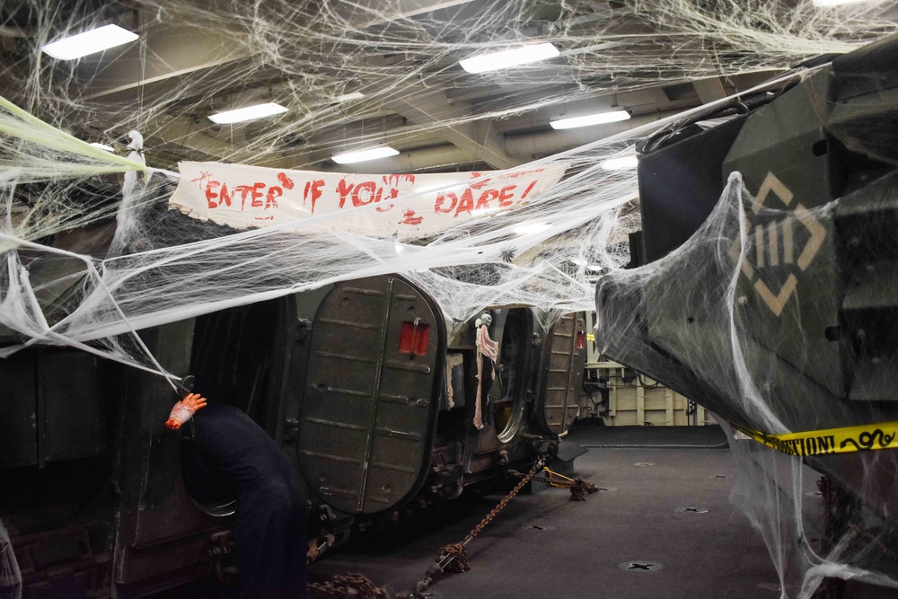 USS San Diego (LPD 22) celebrates Halloween with Trac-or-Treat