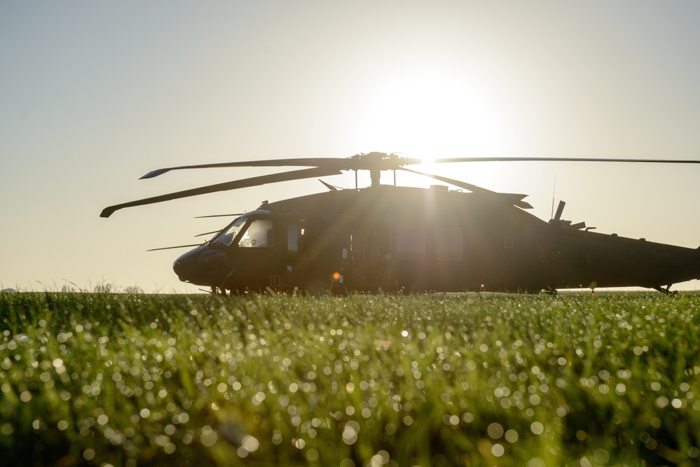 Air Cav Helicopters leave Belgium for Operation Atlantic Resolve