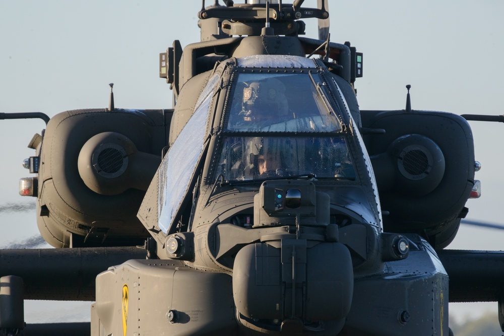 Air Cav Helicopters leave Belgium for Operation Atlantic Resolve
