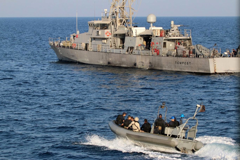 Naval Surface Squadron 5 Coastal Patrol Ships Conduct VBSS Training