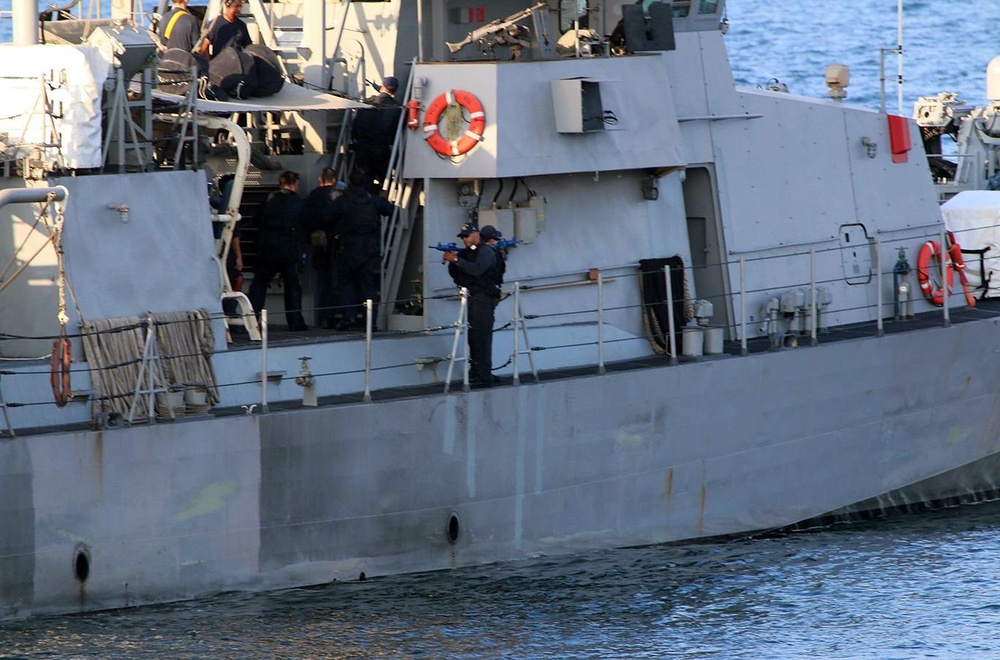 Naval Surface Squadron 5 Coastal Patrol Ships Conduct VBSS Training