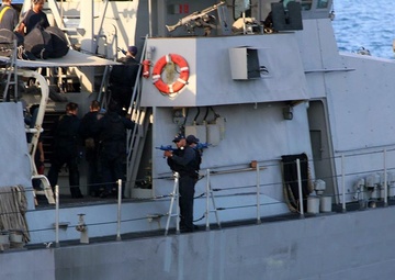Naval Surface Squadron 5 Coastal Patrol Ships Conduct VBSS Training