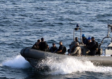 Naval Surface Squadron 5 Coastal Patrol Ships Conduct VBSS Training