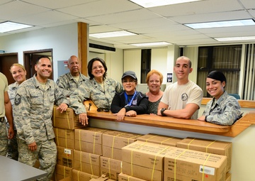 156th Airlift Wing delivers food and water to 140th Support Squadron