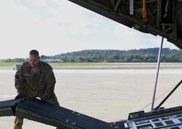 Airmen from the 193rd Special Operations Squadron conduct canary slide training