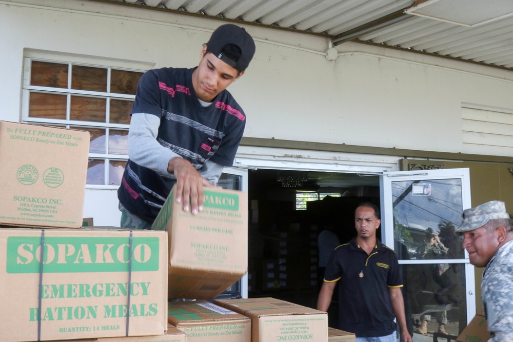 Food and water distribution continues in Naguabo, Puerto Rico