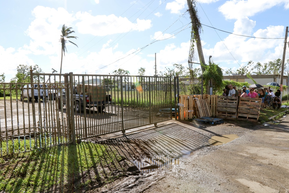 Food and water distribution continues in Naguabo, Puerto Rico