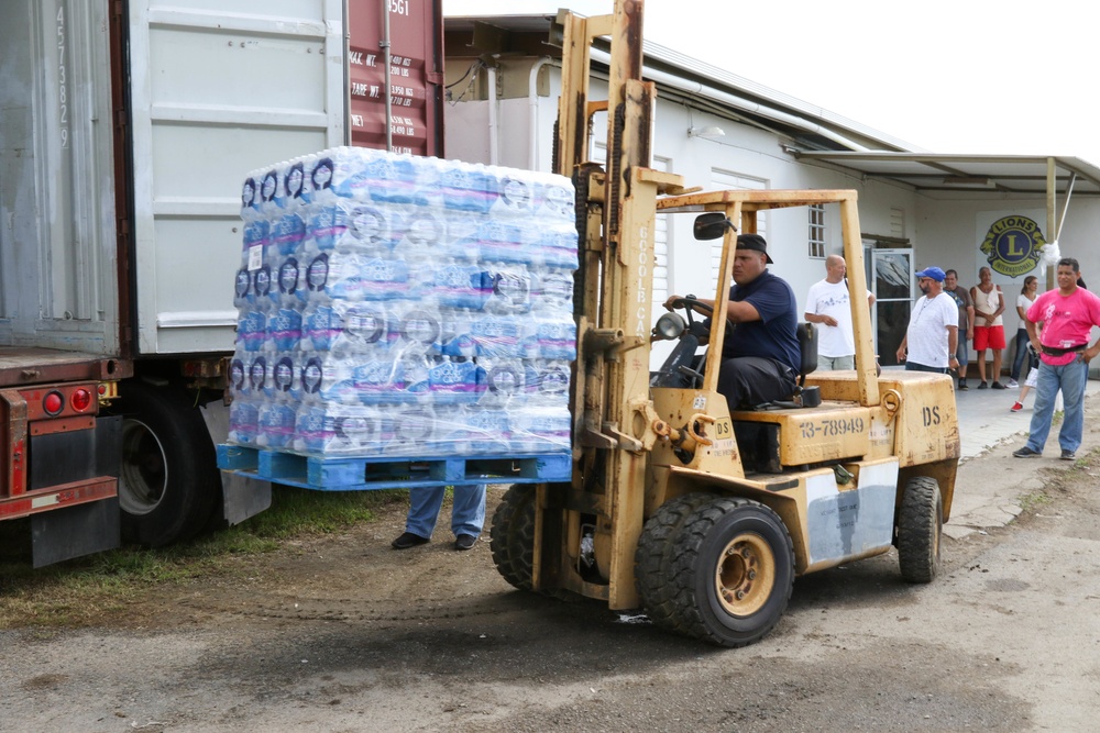 Food and water distribution continues in Naguabo, Puerto Rico