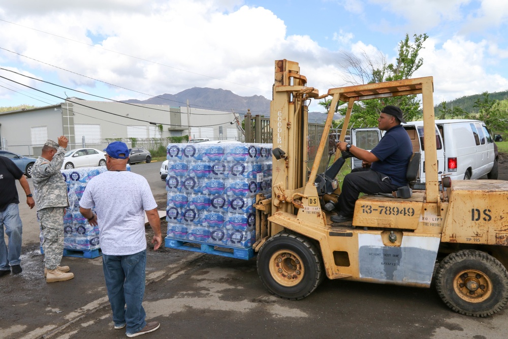 Food and water distribution continues in Naguabo, Puerto Rico