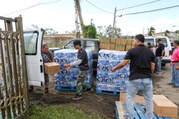 Food and water distribution continues in Naguabo, Puerto Rico