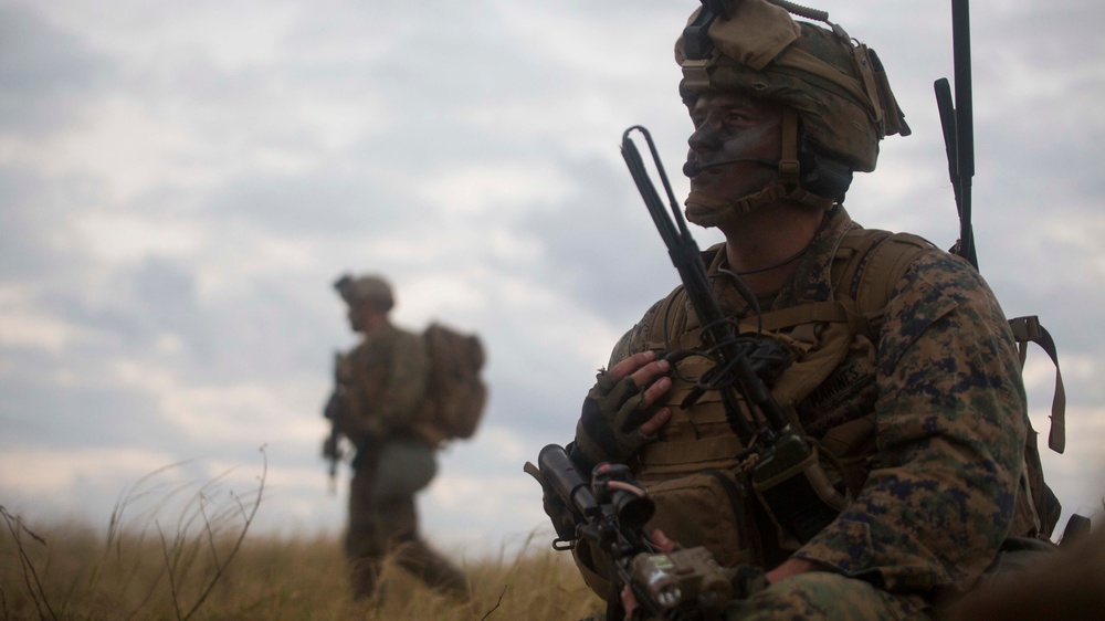 U.S. Marines conduct air assault in support of Blue Chromite 18