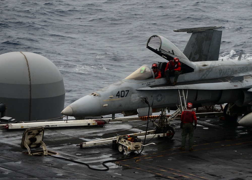 Marines Perform Maintenance on Aircraft