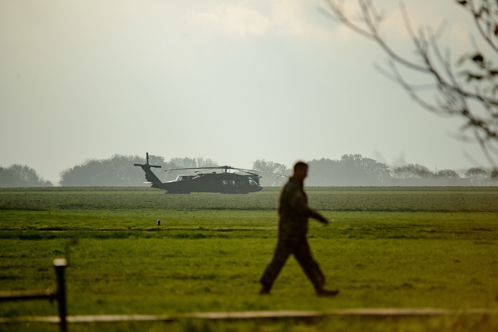 1ACB Helicopters Staged on Chievres Air Base Before Atlantic Resolve Rotation