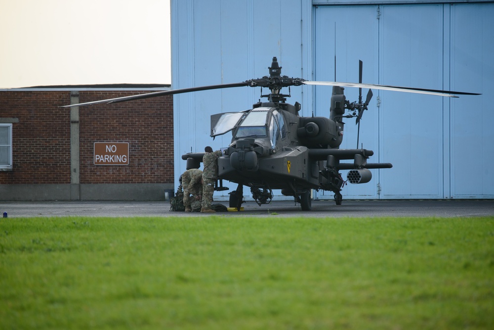 1ACB Helicopters Staged on Chievres Air Base Before Atlantic Resolve Rotation