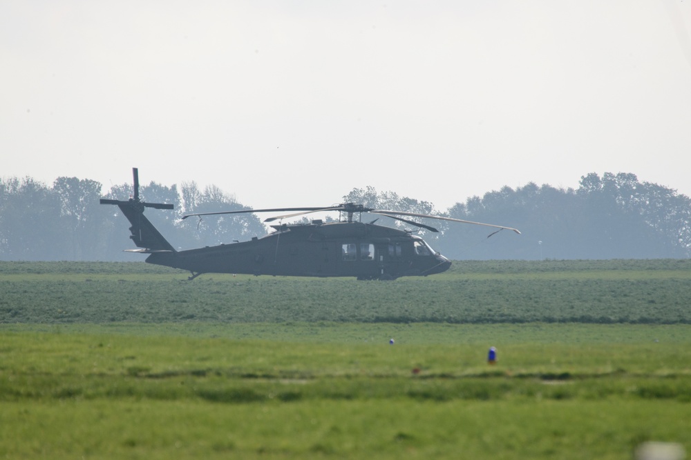 1ACB Helicopters Staged on Chievres Air Base Before Atlantic Resolve Rotation