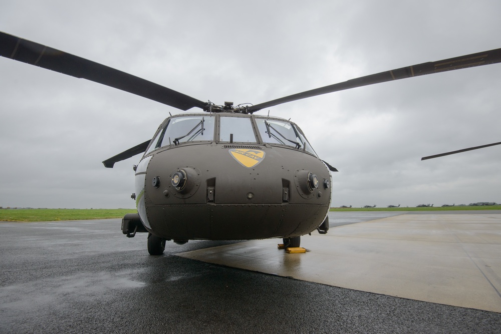 Display of 1ACB Helicopters heading for Operation Atlantic Resolve