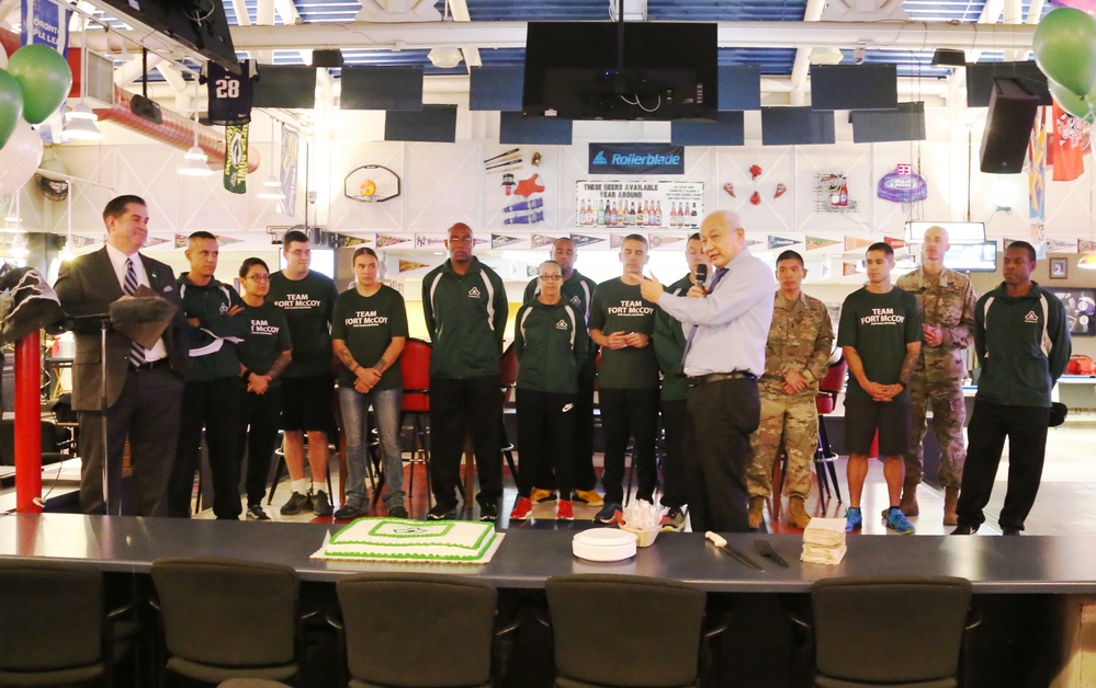 Fort McCoy recognizes Army Ten-Miler team with welcome home ceremony