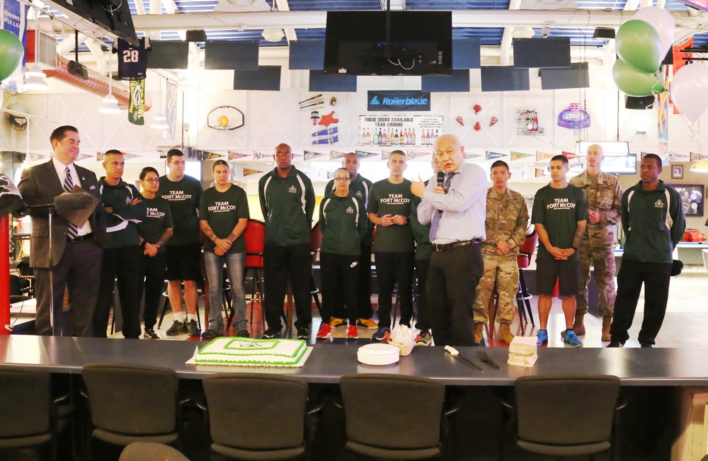 Fort McCoy recognizes Army Ten-Miler team with welcome home ceremony