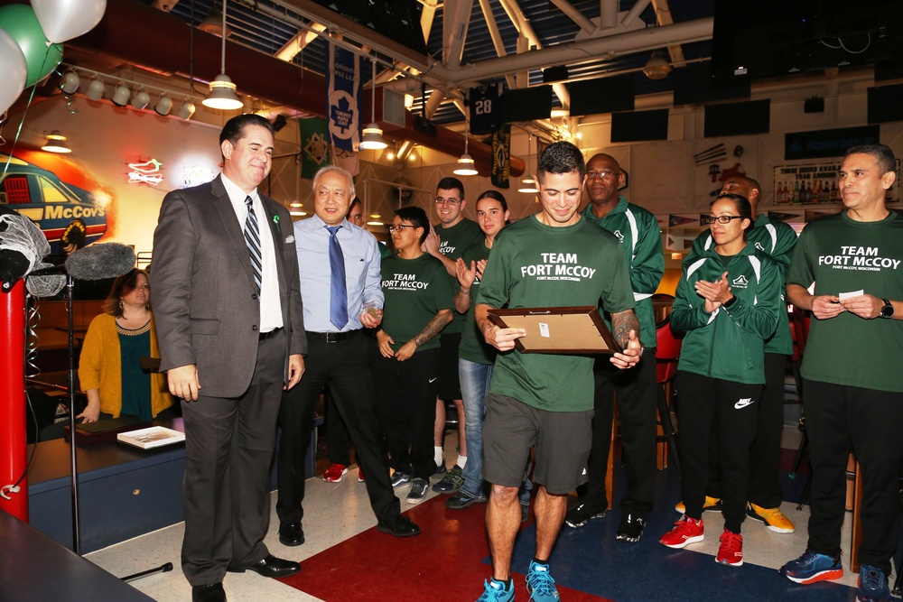 Fort McCoy recognizes Army Ten-Miler team with welcome home ceremony