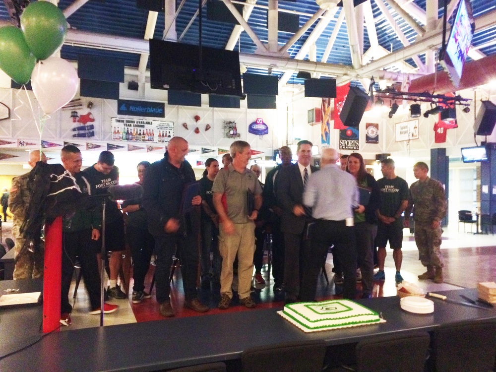 Fort McCoy recognizes Army Ten-Miler team with welcome home ceremony
