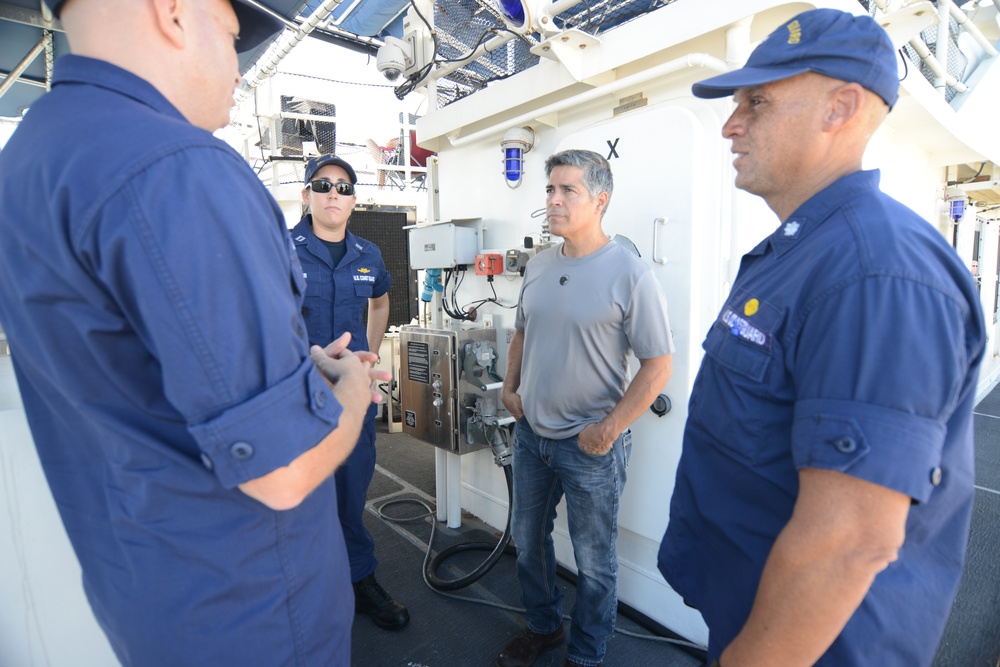 Puerto Rican actor Esai Morales visits Coast Guard Sector San Juan
