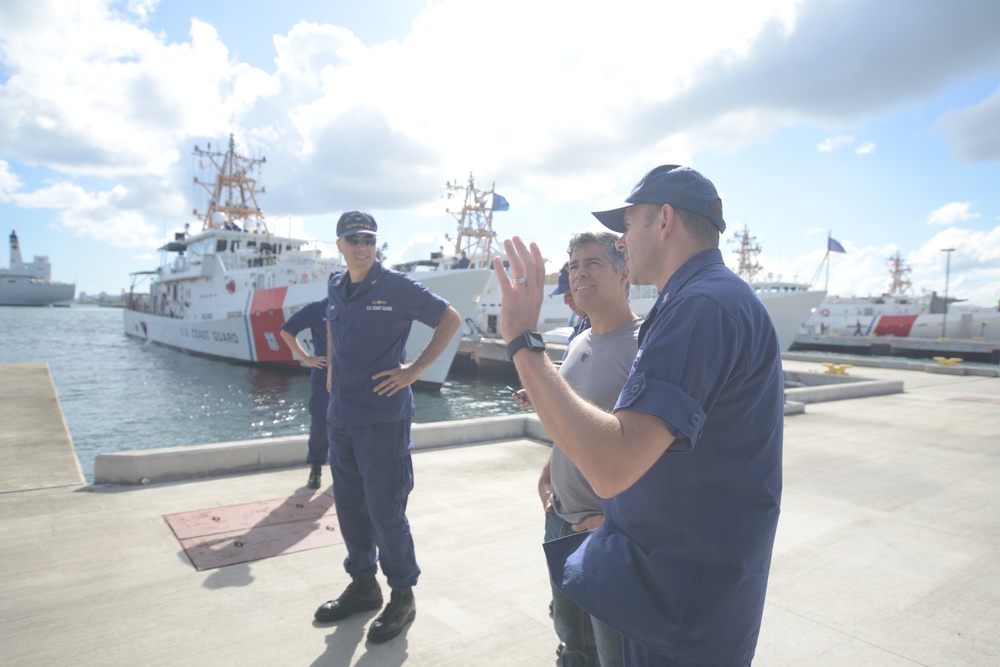 Puerto Rican actor Esai Morales visits Coast Guard Sector San Juan